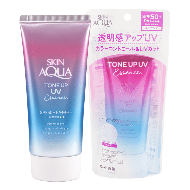 Rohto Mentholatum Skin Aqua Tone Up UV Essence SPF50+ PA++++ - 80g Ab 8