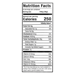 El Comal Spinach Wrap 3.2 oz*8 counts