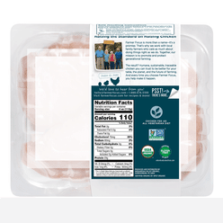 Organic & Free Range Chicken Boneless Skinless Breast ,Halal,  Frozen 1.1-1.3 lb