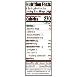 Thomas' Plain Bagels, 6 count 20 oz