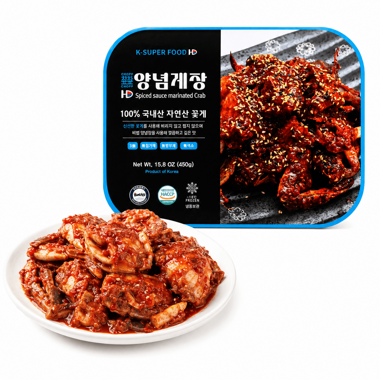 100% Korean Spicy Marinated Crab 450 g
