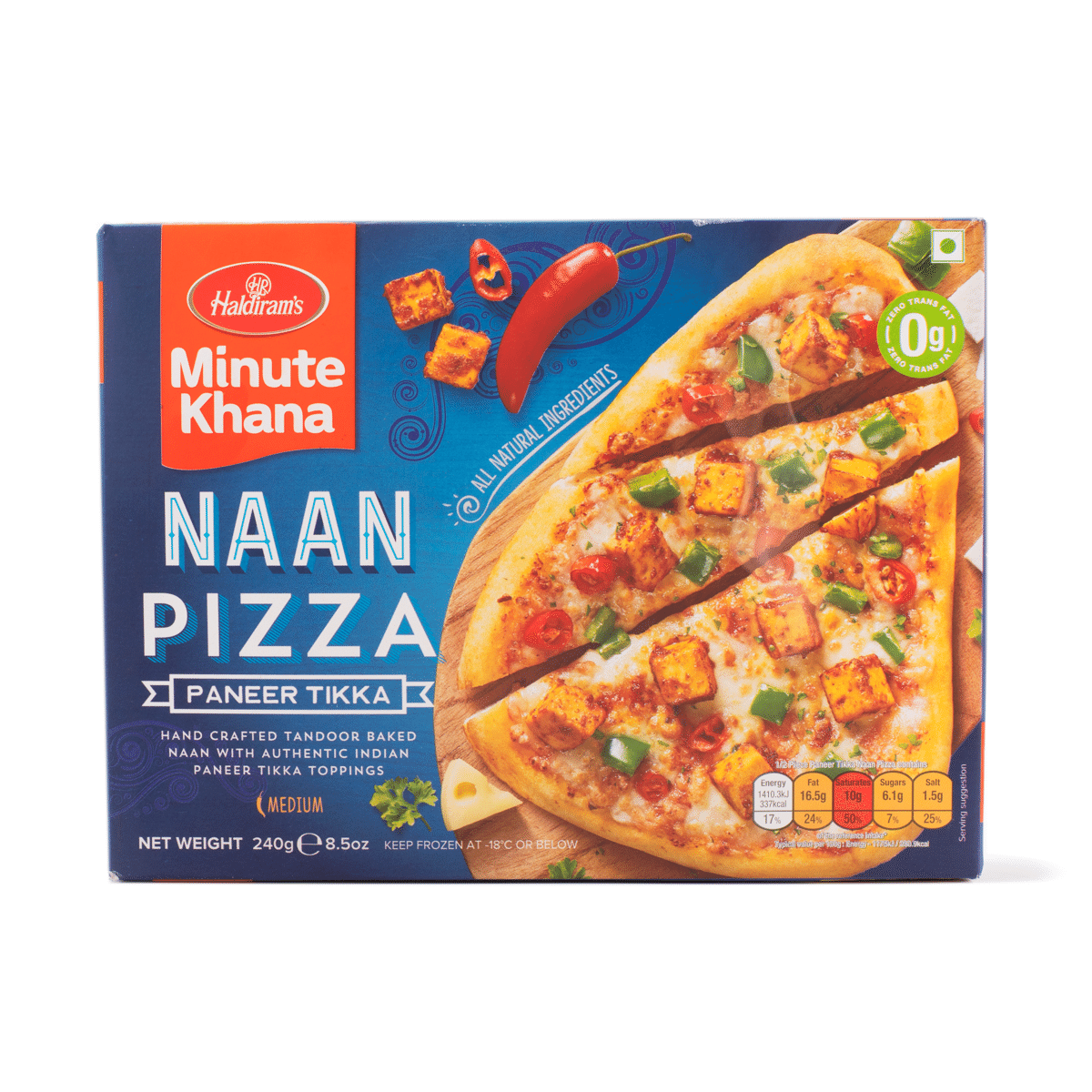 Haldiram's Paneer Tikka Pizza Naan 8.5 オンス