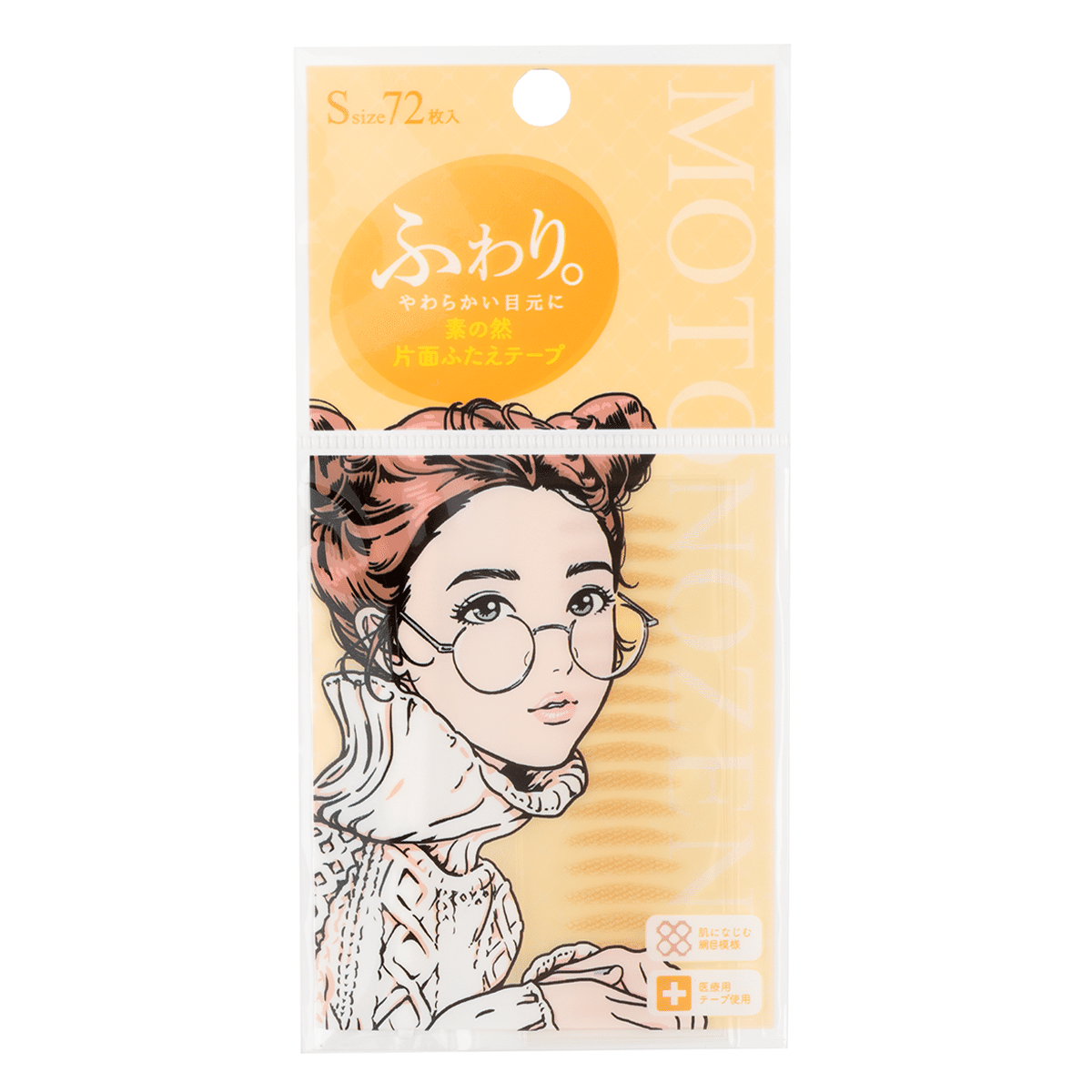 MOTONZEN Single-sided Eyelid Tape S, 72pcs 1 each
