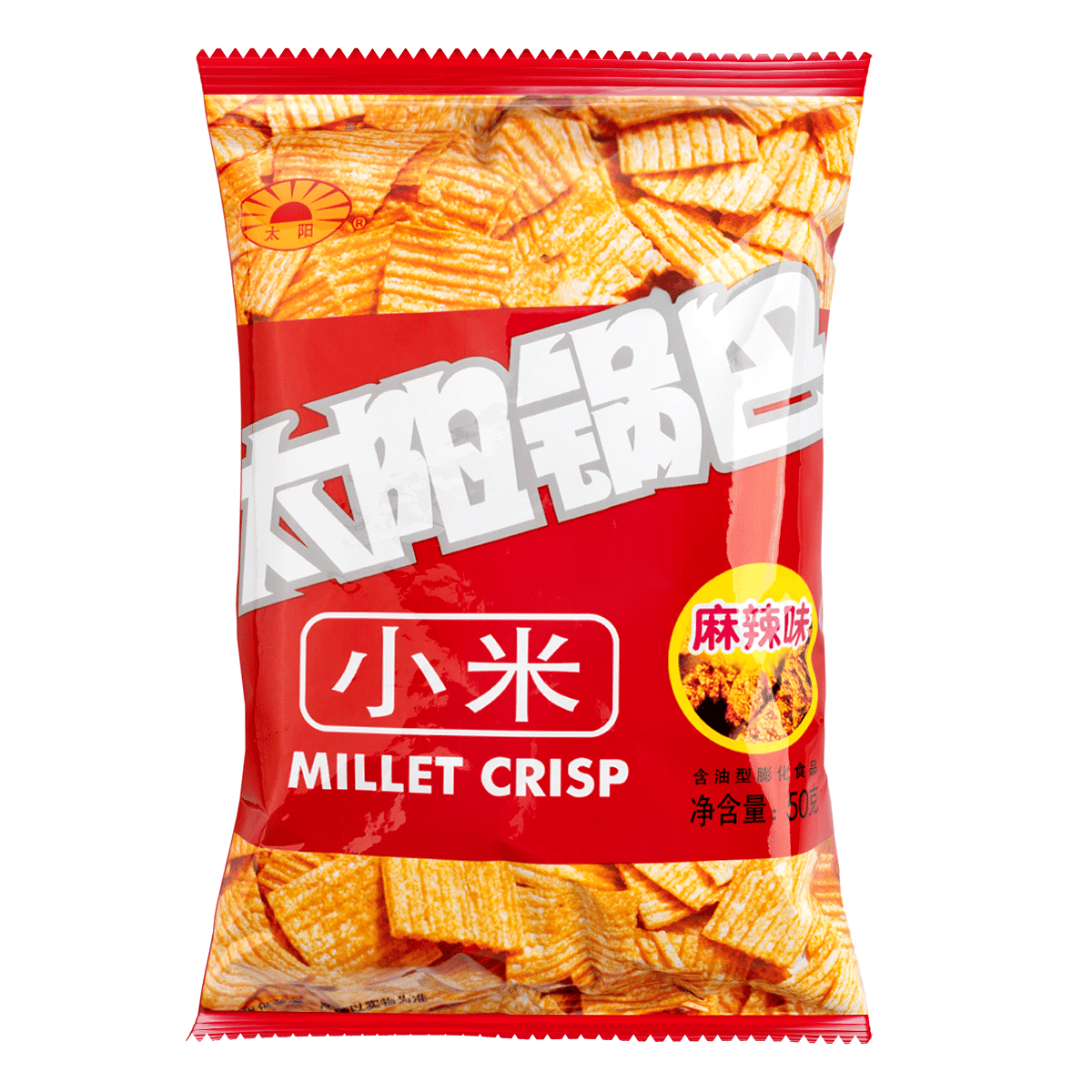 Tai Yang Guo Ba 차조 누룽지 크래커 매운맛 50 그램*50 팩