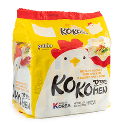 Paldo Koko Men Instant Noodle with Chicken Flavor Spicy Soup 120g*5 600 g