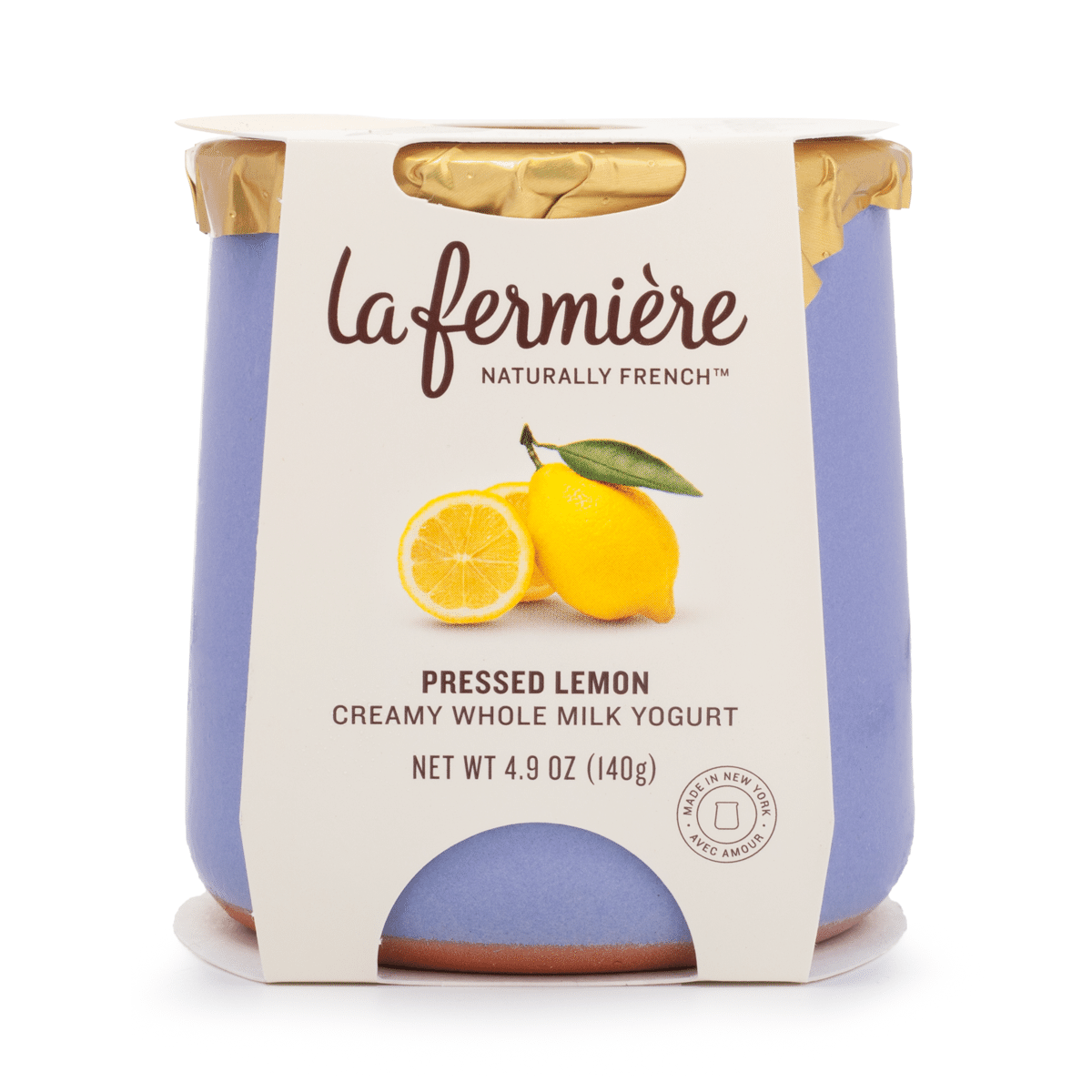 Iogurte de Leite Integral Cremoso de Limão Prensado La Fermiere 4.9 oz