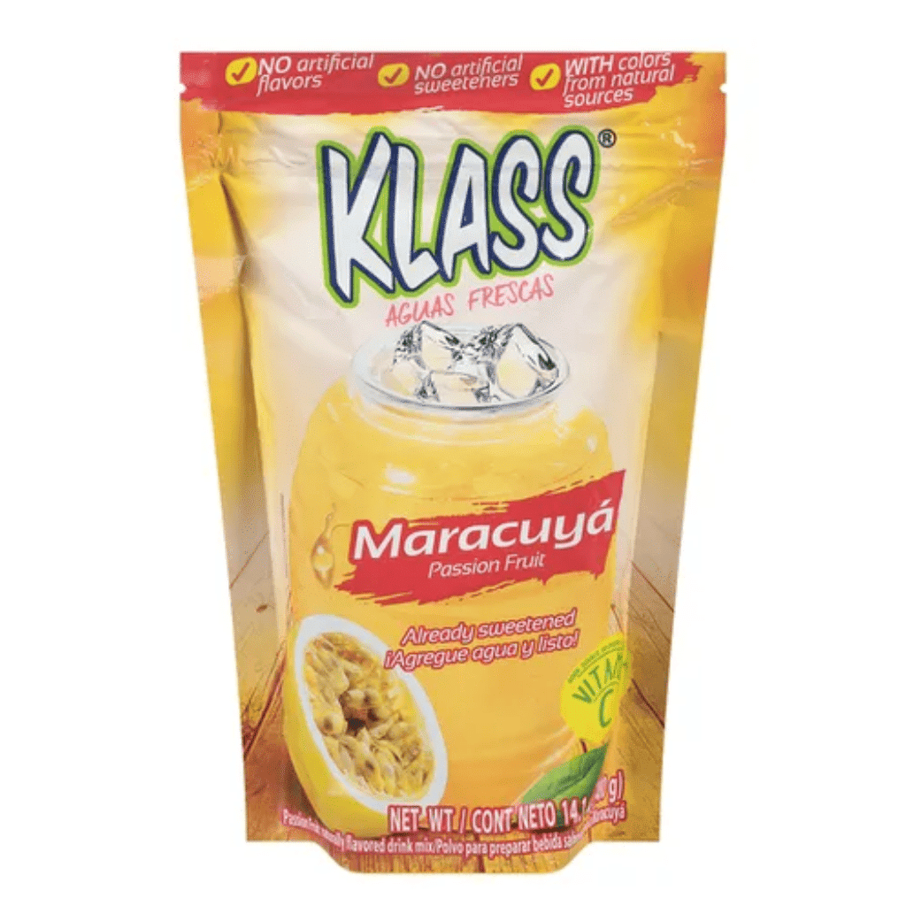 Klass Aguas frescas Drink Mix, Passion Fruit Flavor 14.1 oz