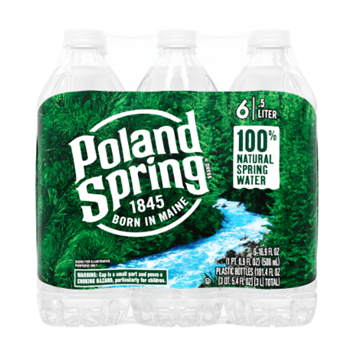 Poland Spring Natural Spring Water 16.9 fl.oz*6 bottles