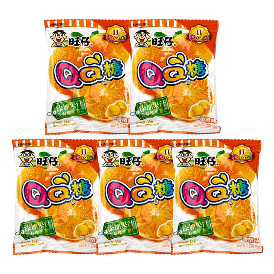 weee_snack_Gummy Candy Orange Flavor 5 Bags Per Pack 100 g