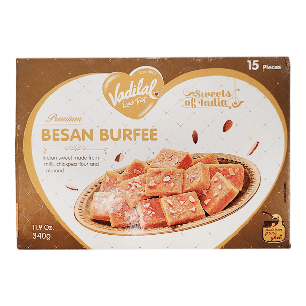 Vadilal 병아리콩가루 바르피 340 그램