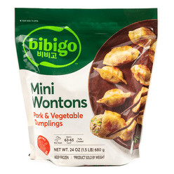 Bibigo Mini Wontons with Pork and Vegetables, Frozen 1.5 lb