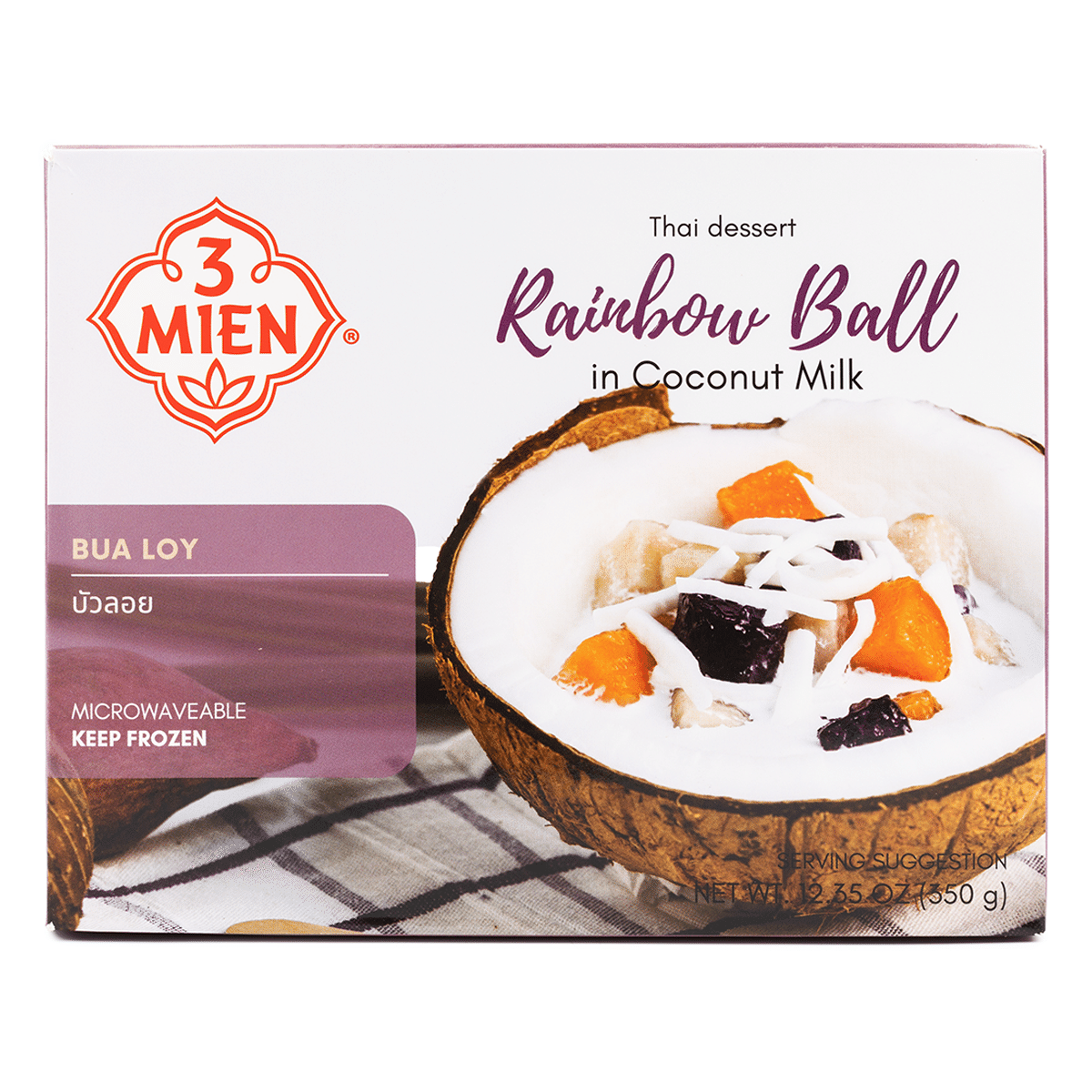 3 Mien Rainbow Ball in Coconut Milk, Frozen 350 g