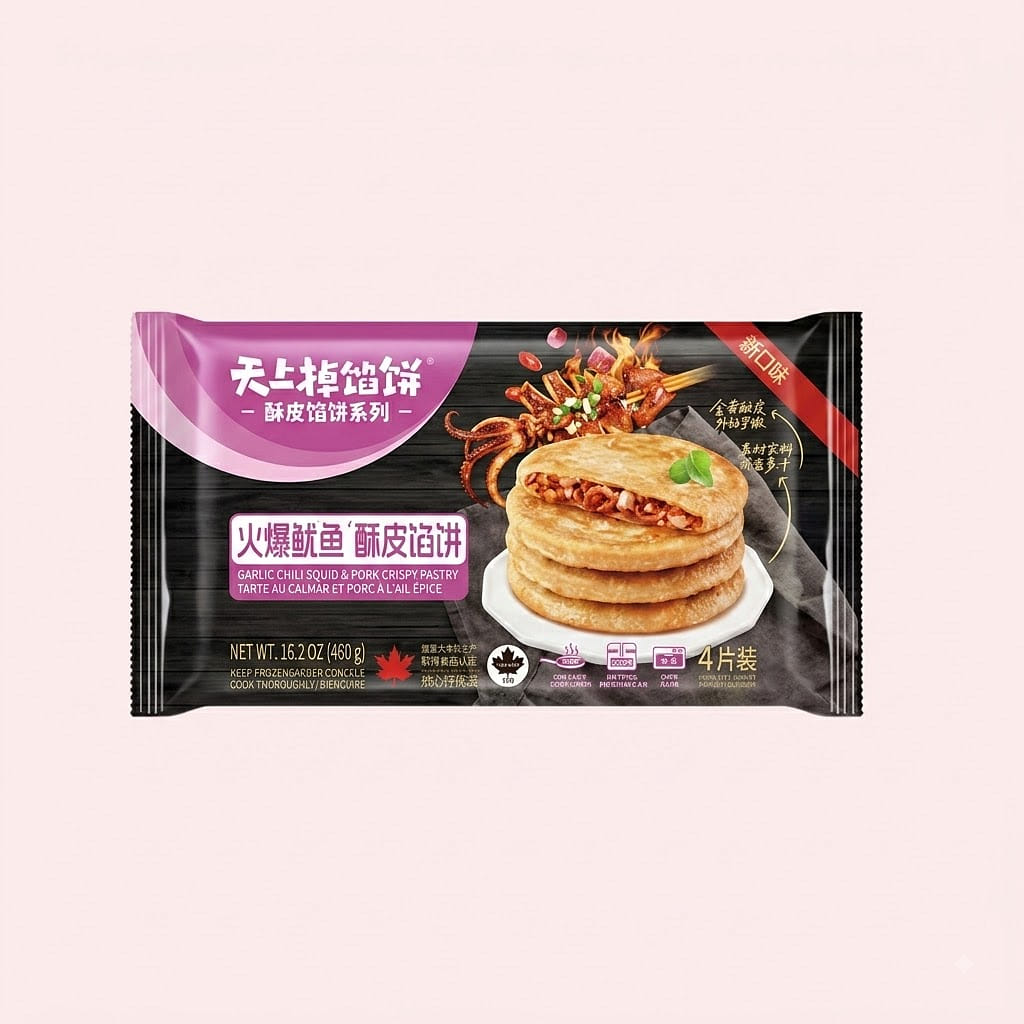 SDXB Garlic Chili Squid & Pork Crispy Pastry 460 그램