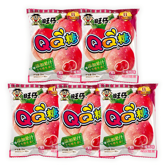 weee_snack_Gummy Candy Peach Flavor 5 Bags Per Pack 100 g