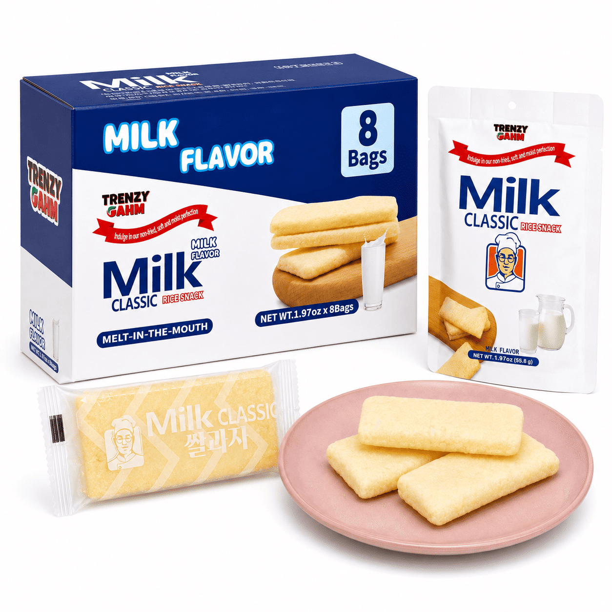 LECHE SABOR CLÁSICO A LECHE 1.97 onza(s)*8 paquetes