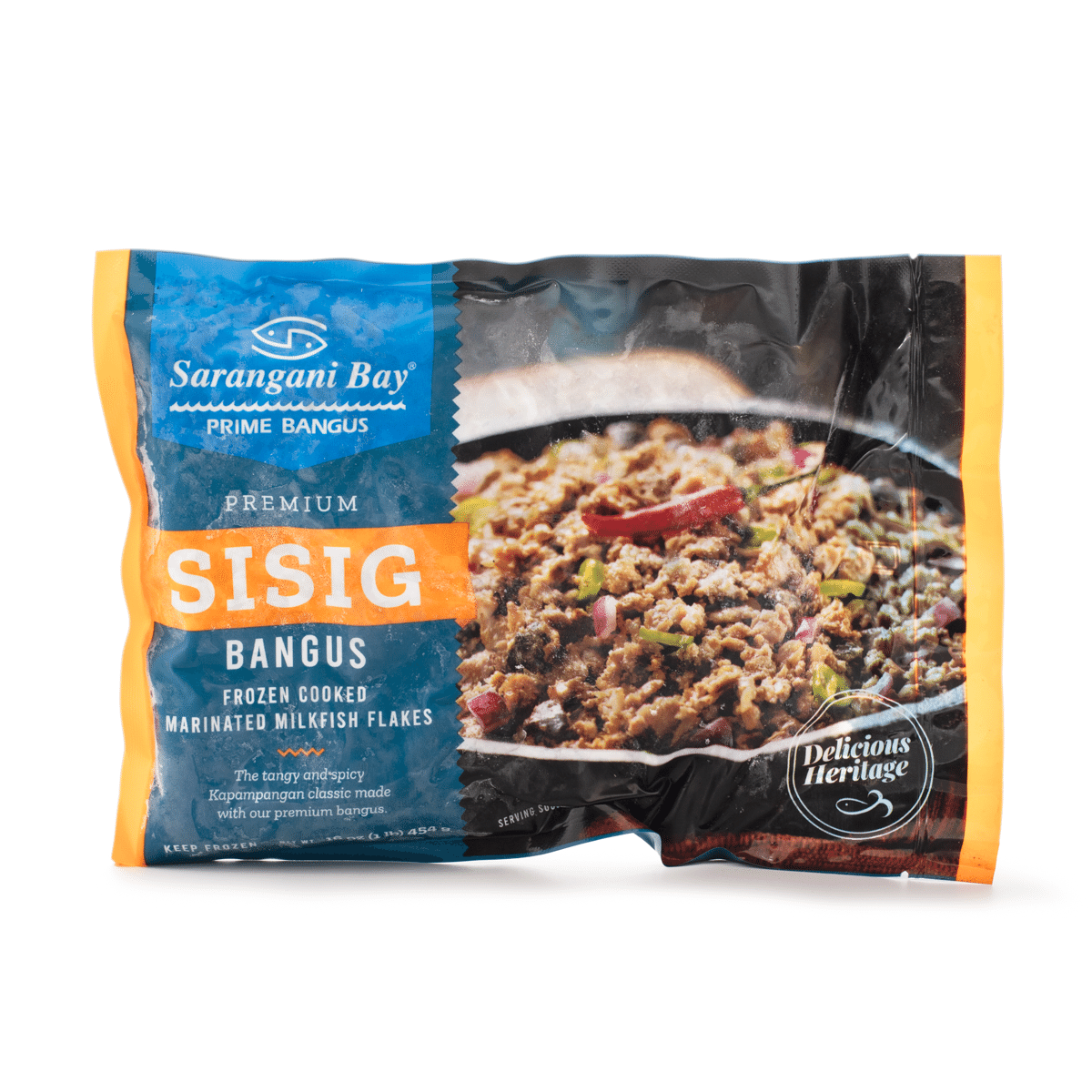 Sarangani Bay Bangus Sisig Cooked Marinated Milkfish Flakes, Frozen 1 lb