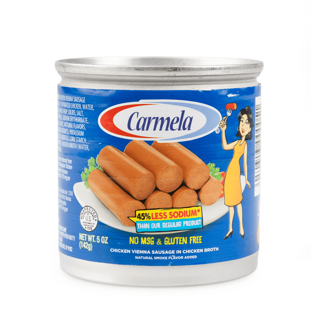 Carmela 저나트륨 치킨 비엔나 소시지 치킨 브로스 함유 5 온스