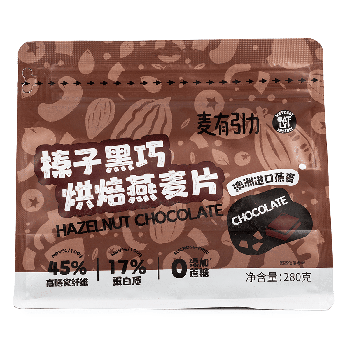 Hazelnut Dark Chocolate Baked Oatmeal 280 g