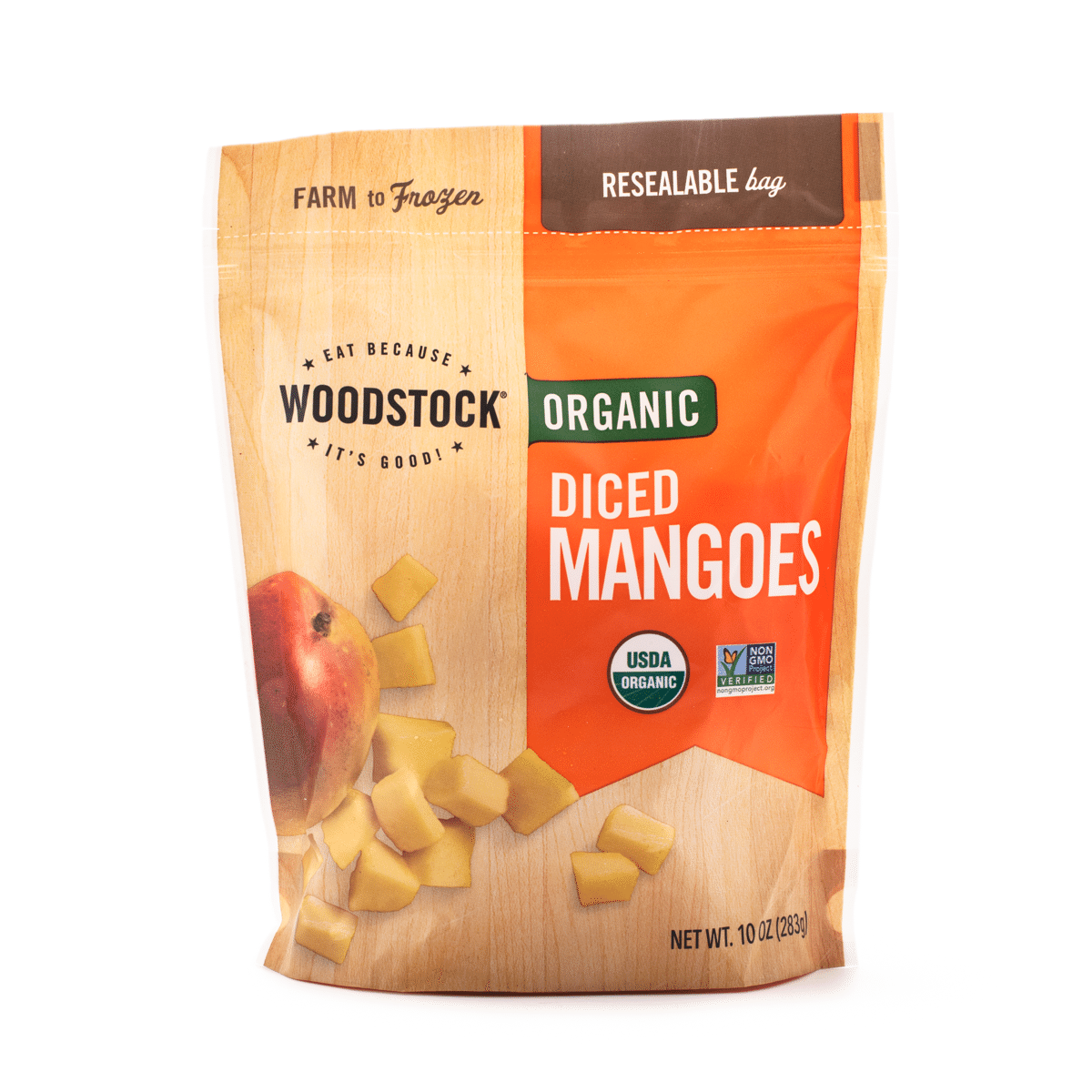 Woodstock Organic Diced Mangoes, Frozen 12 oz