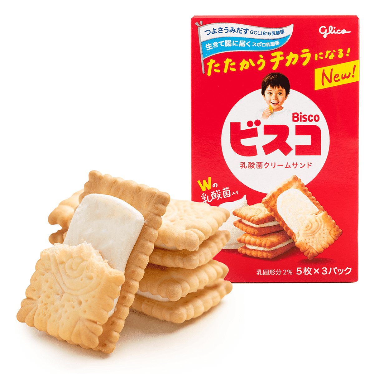 Glico Yogurt Cream Cookies 3packs 65 g