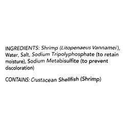 South America Peeled & Deveined Tail-Off White Shrimp 21-25ct, Frozen 2 lb