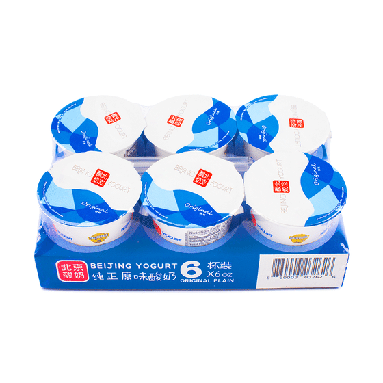 weee_dairy_Beijing Yogurt, Plain Original Flavor 6 oz*6 each