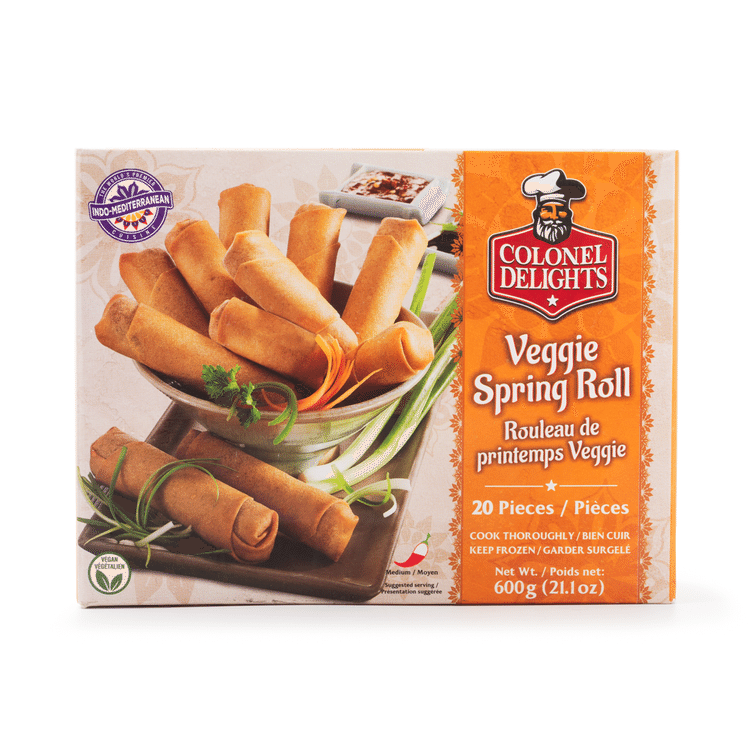 【springroll です！】ジェル170個以上のまとめ売り Get Colonel Delights Veggie Spring Roll 20pcs Frozen Delivered