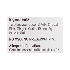 Bicol's Best Laing - Taro Leaves in Coconut Cream 8 oz