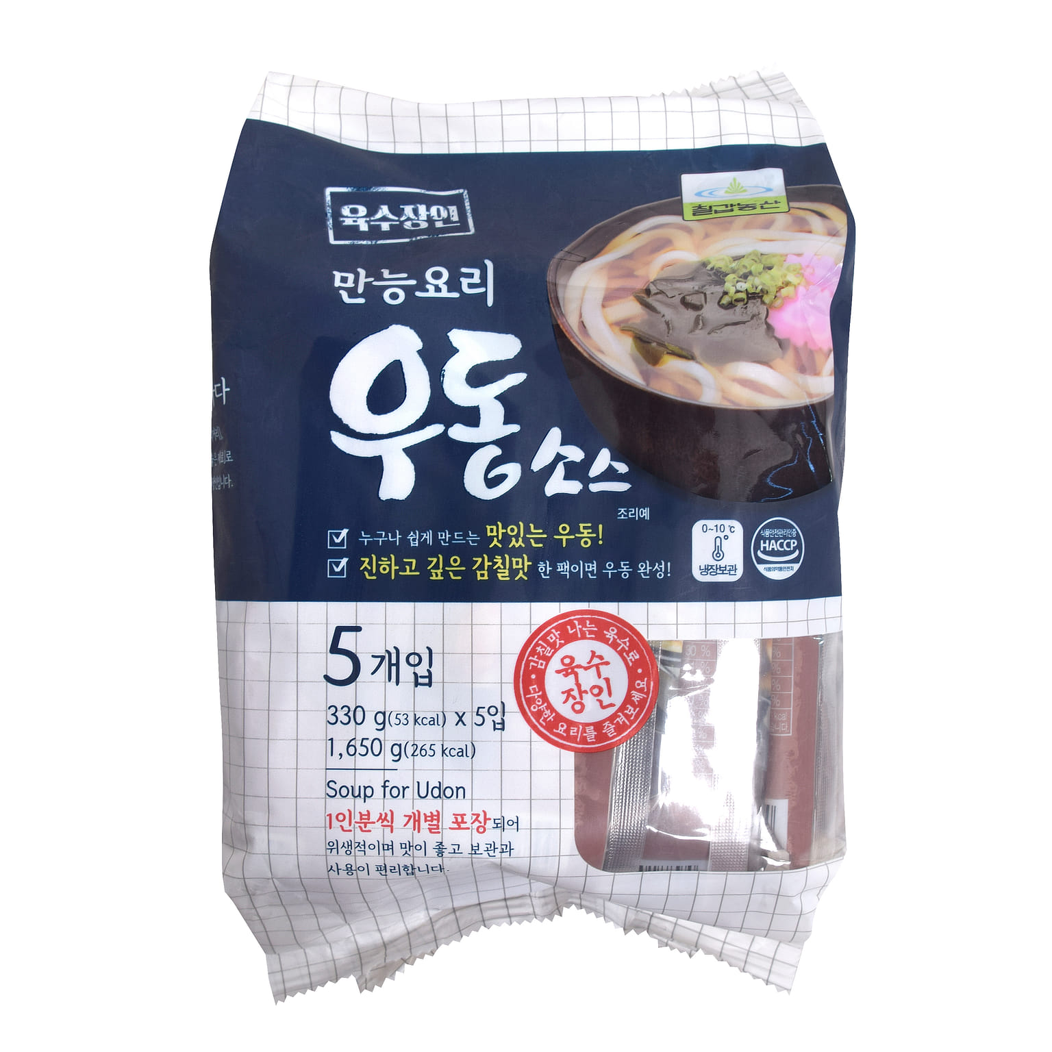 칠갑 육수장인 우동 소스 330 그램*5 팩