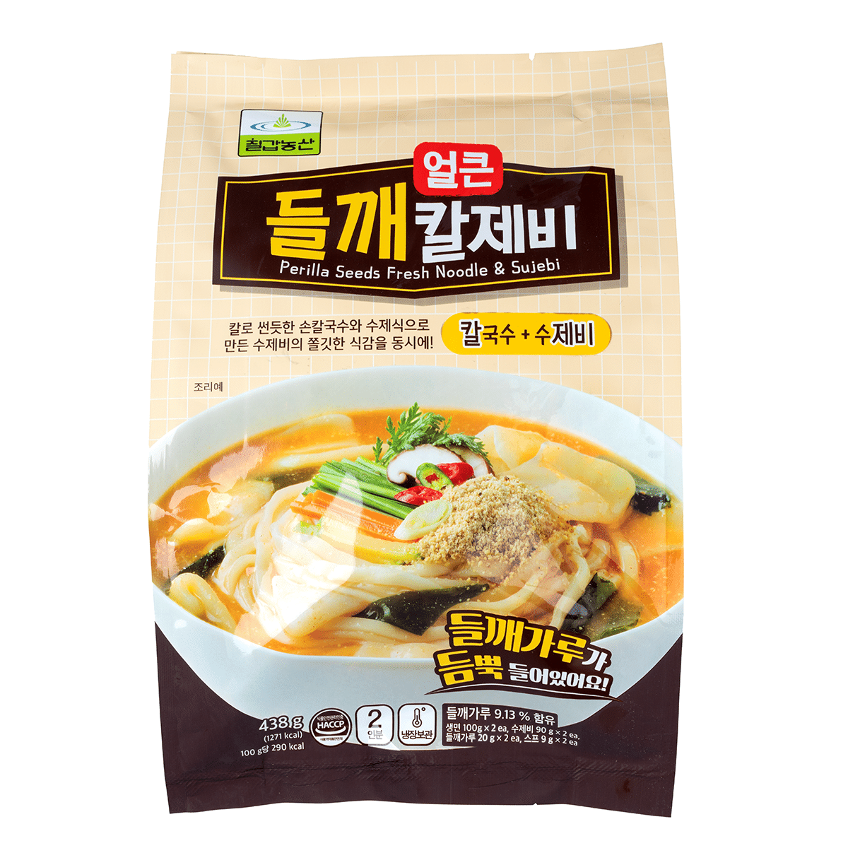 Fideos Coreanos Chilkab &amp;amp; Sujebi - con Base de Sopa y Semilla de Perilla (Picante) 438 g