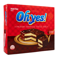 Haitai Oh Yes! Premium Chocolate Coated Cake 12pcs 360 g