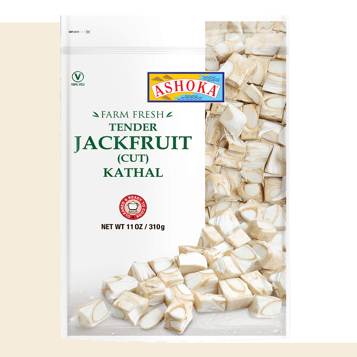 Ashoka-Tender Jackfruit Cut Kathal 310 gms 310 g