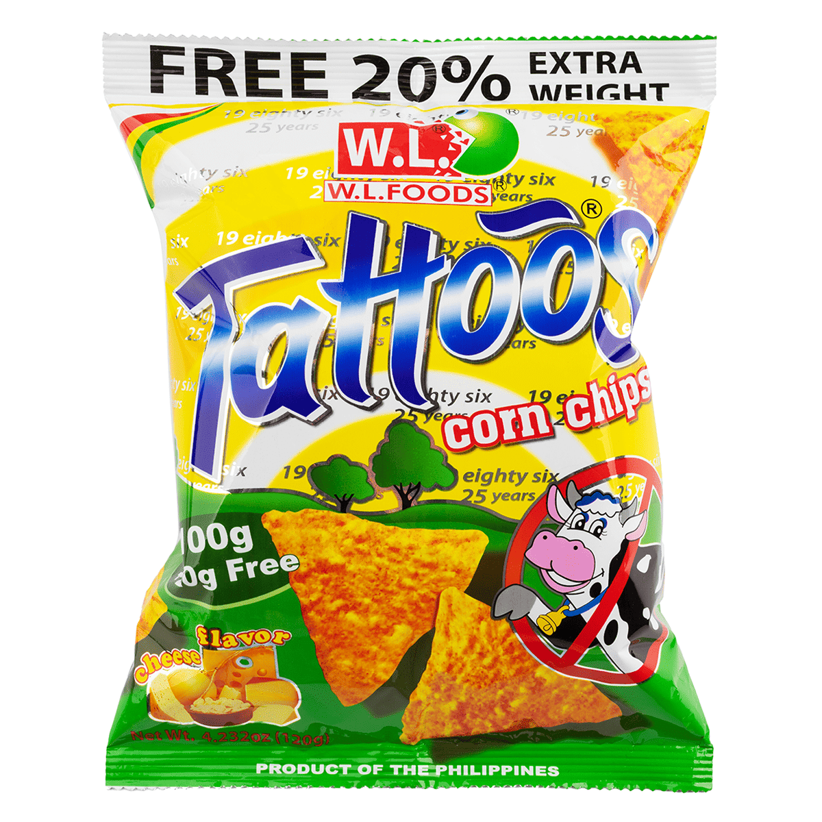 WL Tattoos Corn Chips 120 g