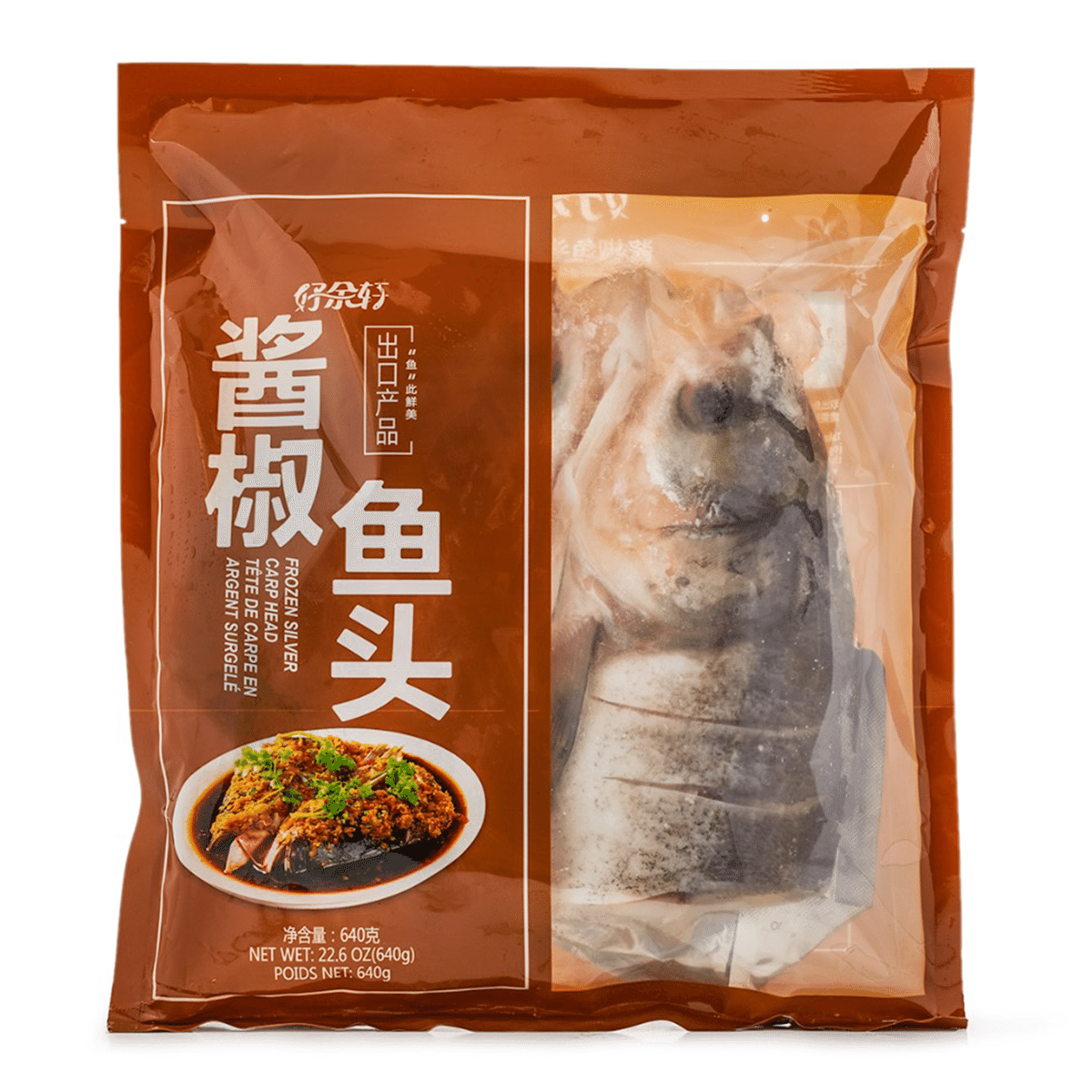 好余轩 酱椒鱼头带配料 冷冻 640 克