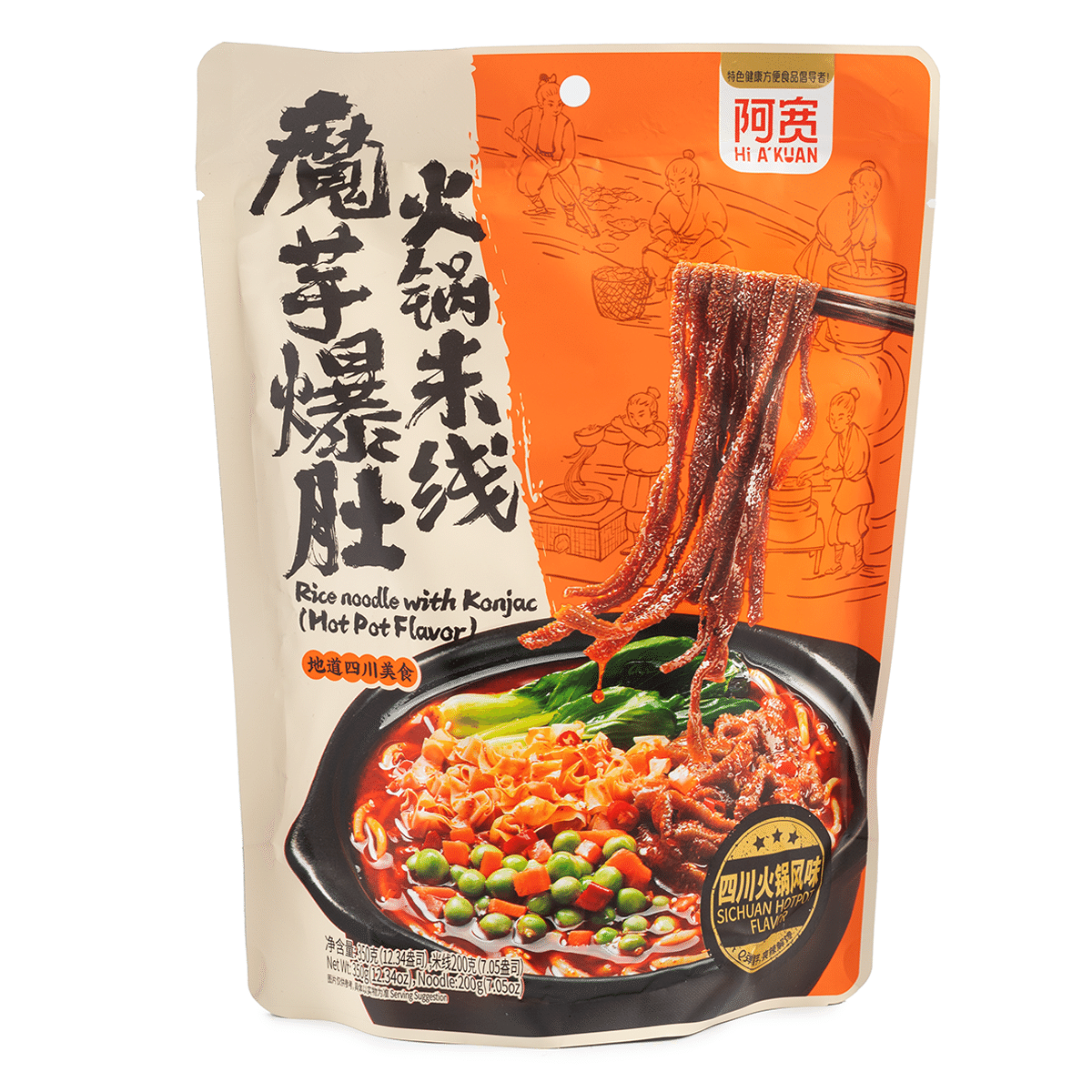 BJ Rice Noodle With Konjac Hot Pot Flavor 350 g