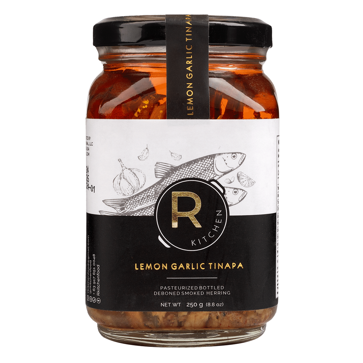 RKitchen Lemon Garlic Tinapa Gourmet Deboned Smoked Herring 250 g