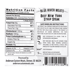 Beef New York Strip Steak 10 oz