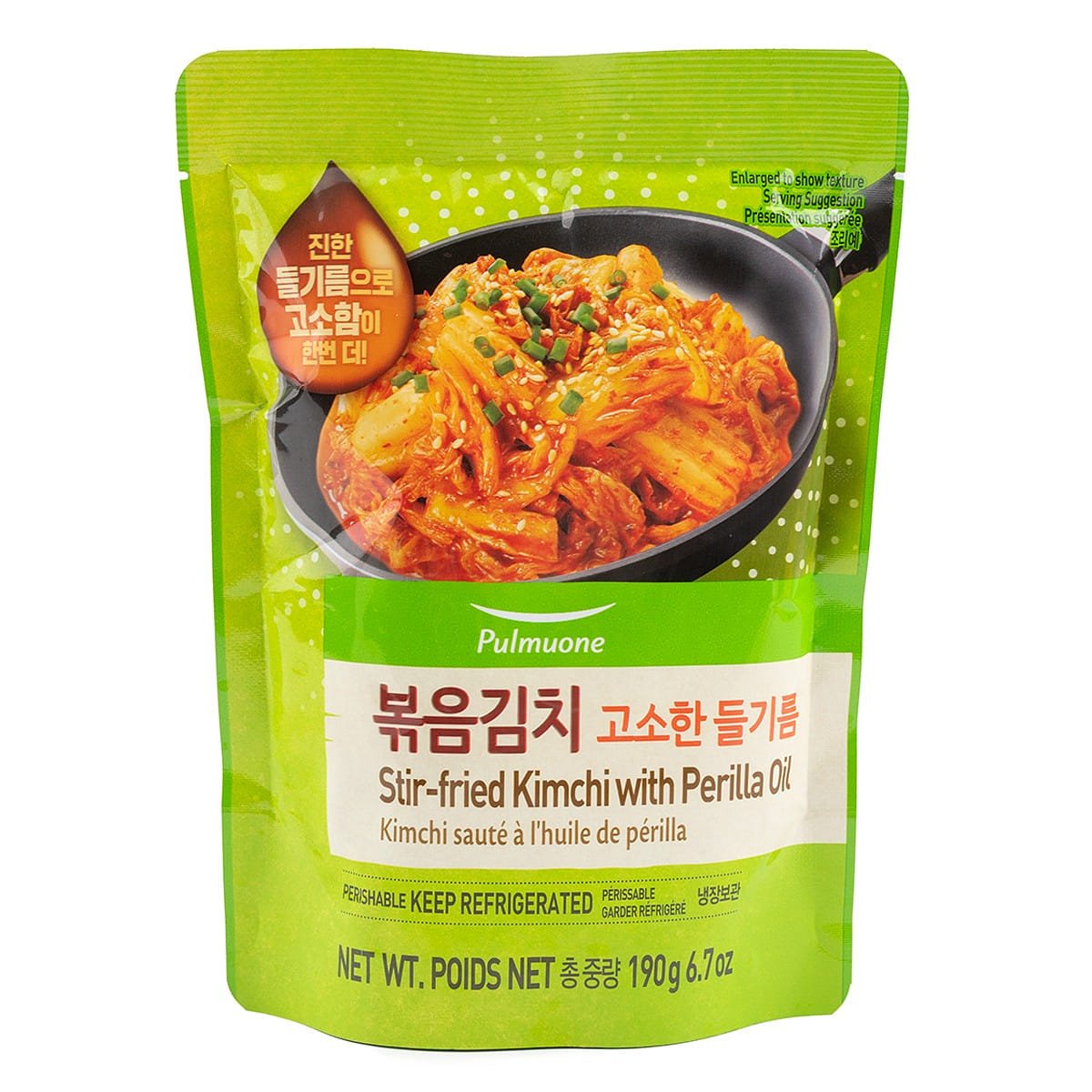 풀무원 볶음김치 고소한 들기름 6.7 온스