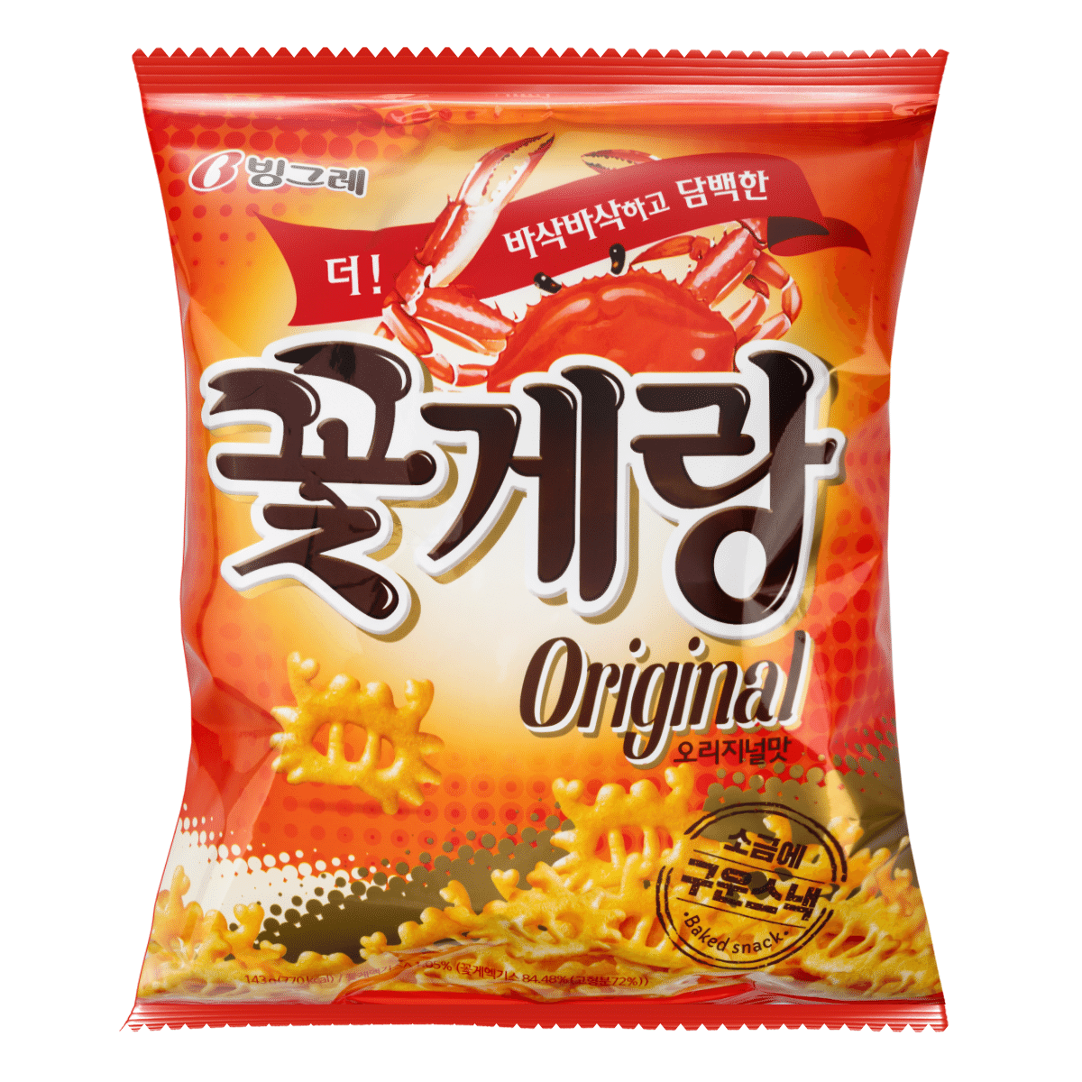 Binggrae Crab Shape Snack, Regular Large 143 g