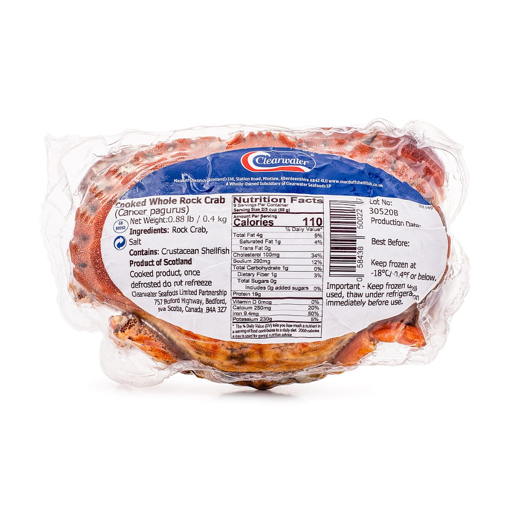 Cua Gạch Nguyên Con Clearwater, Đã Chế Biến 400-600 g
