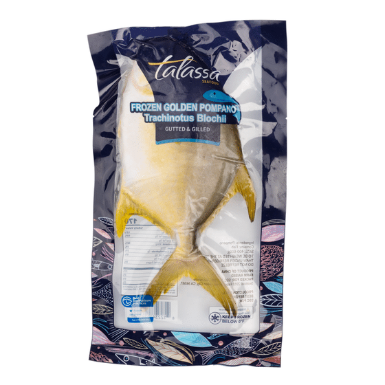 weee_seafood_Talassa Golden Pompano, Gutted and Gilled, Frozen 0.88-1.32 lb