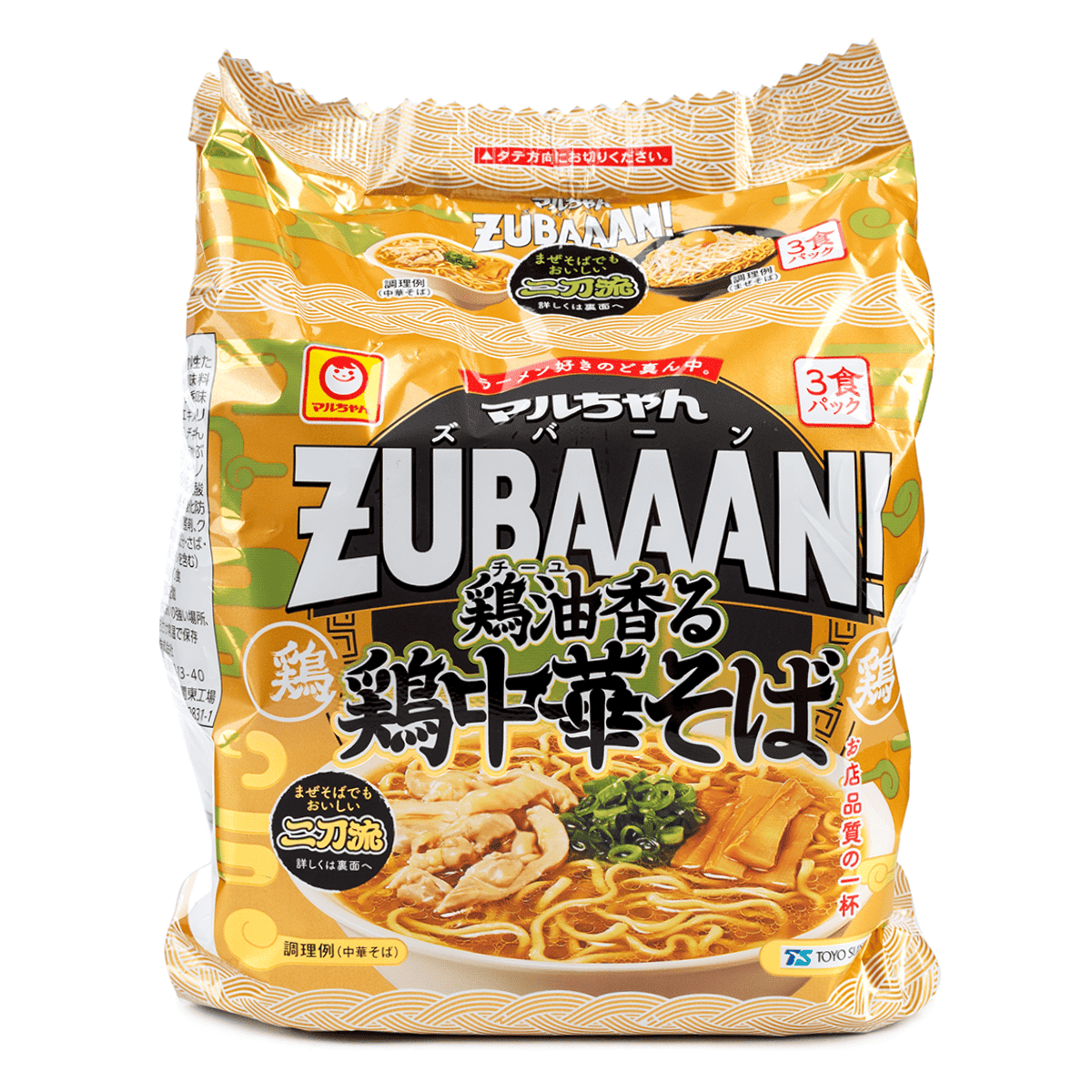 Maruchan ZUBAAAN! Ramen Chicken Flavored with Rich Chicken Oil 3 Servings 360 그램