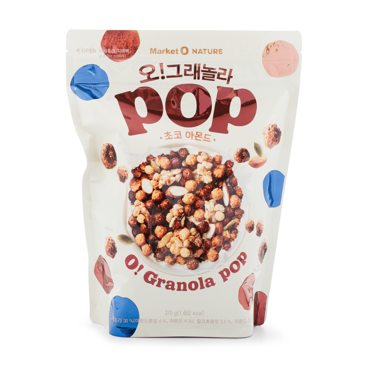 마켓오 오! 그래놀라팝 초코 아몬드 370 그램