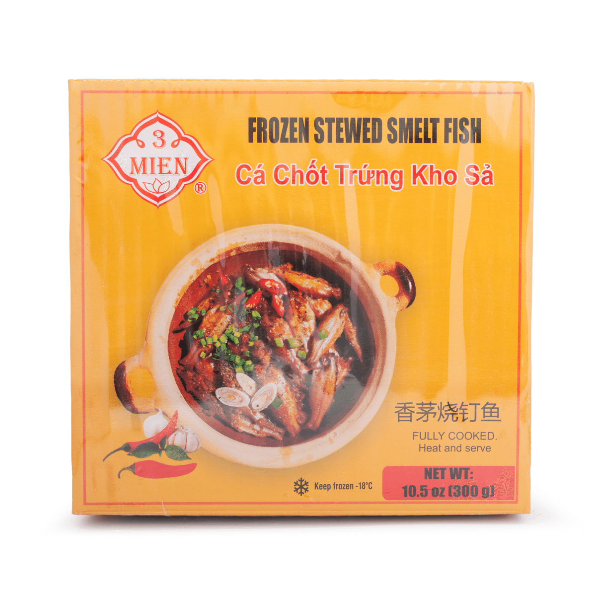 Cá Chốt Kho Sả 3 Miền, Đông Lạnh (Kèm Tộ Đất) 10.5 oz