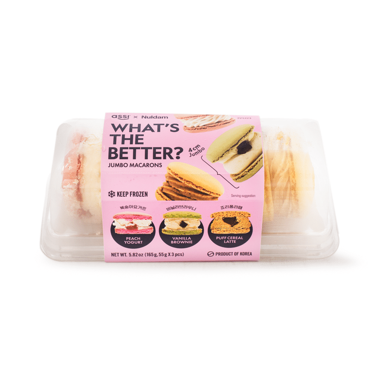 Get Assi X Nuldam Jumbo Macarons (Peach Yogurt, Vanilla Brownie