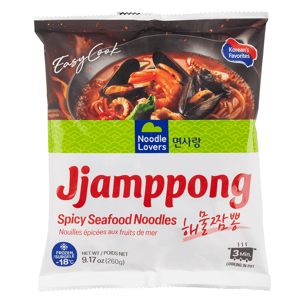 บะหมี่ทะเลรสเผ็ดจัมปงสำหรับคนรักบะหมี่ 260 กรัม