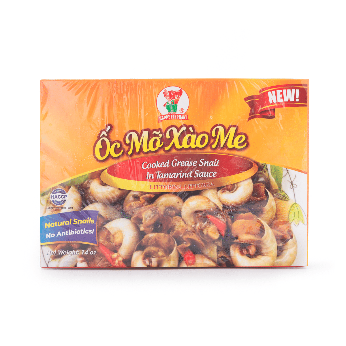 Happy Elephant Cooked Grease Snail in Tamarind Sauce, Frozen 14 oz