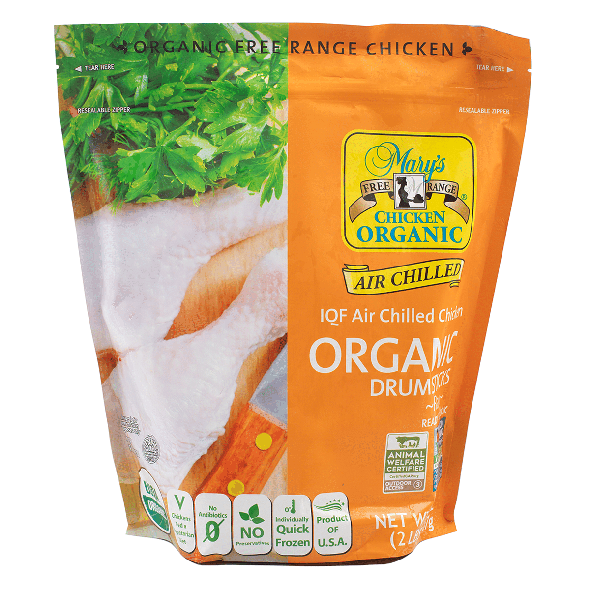 Mary's Organic Muslos de pollo crudos, congelados 2 libra(s)