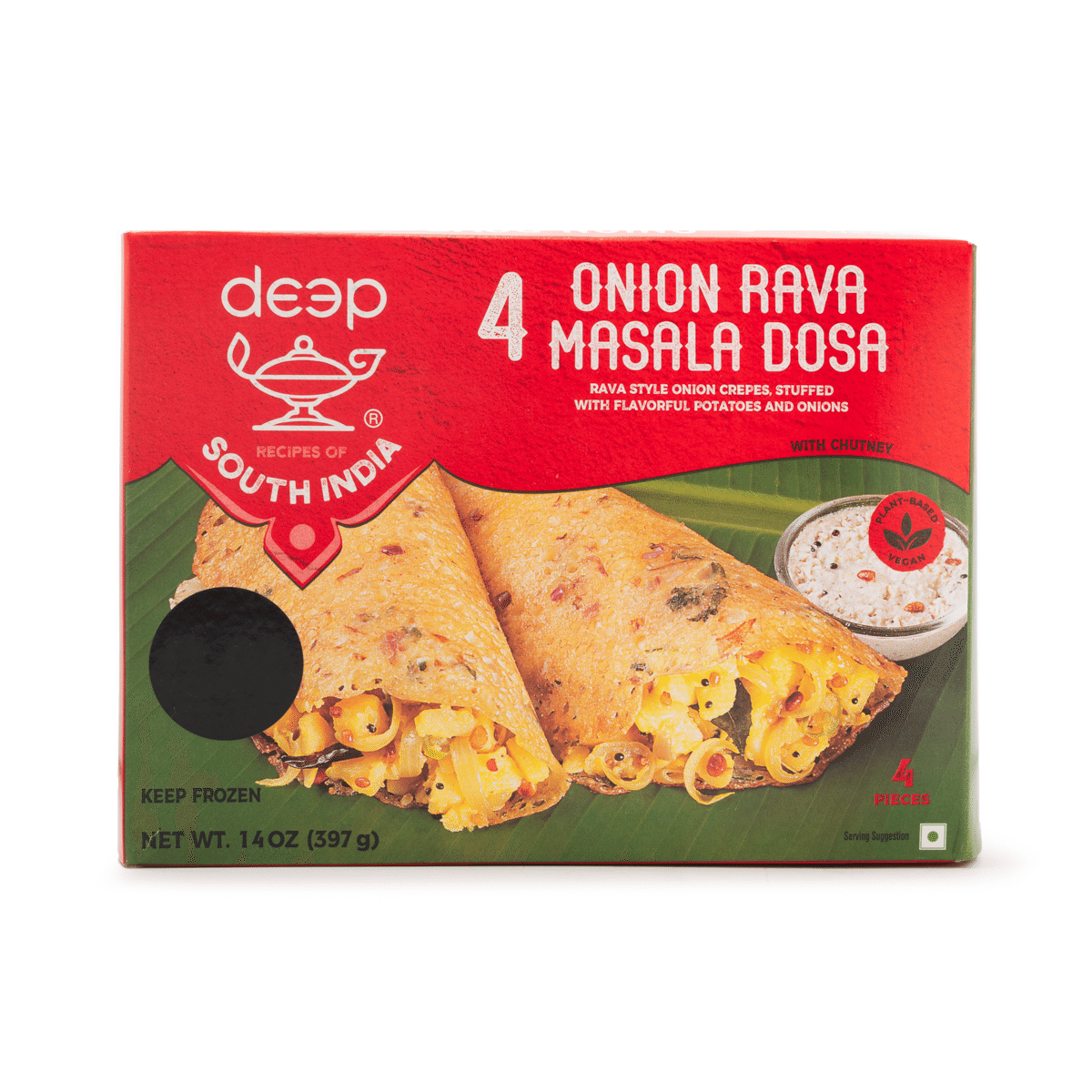 Deep Onion Rava Masala Dosa 4 pcs 14 oz