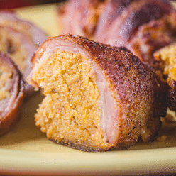 Cajun Style Mardi Gras Chicken Thigh stuffed with Jalapeno Cornbread 16 oz